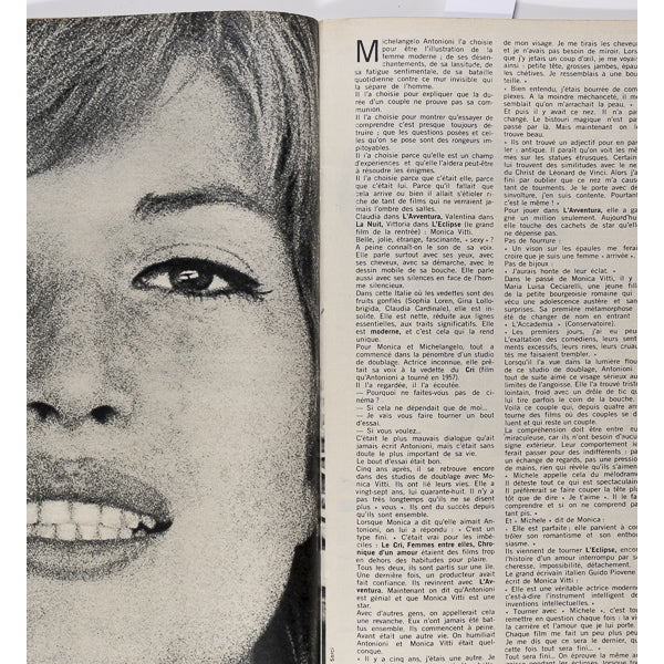 MONICA VITTI Princess Soraya TINTIN vtg FRENCH ELLE magazine July 1962