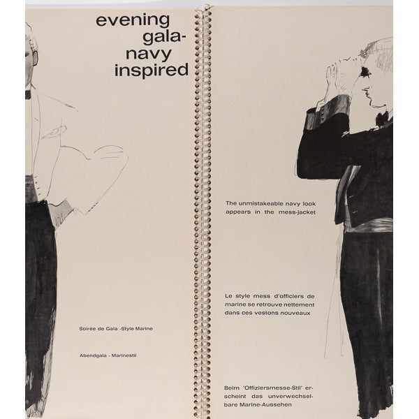 RENE GRUAU Pierre Cardin SIR Fashion Journal Spring 1962 Menswear 60's