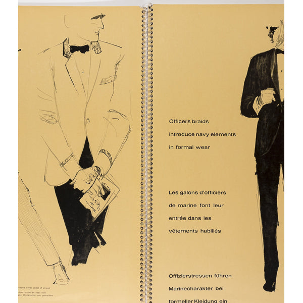 RENE GRUAU Pierre Cardin SIR Fashion Journal Spring 1962 Menswear 60's