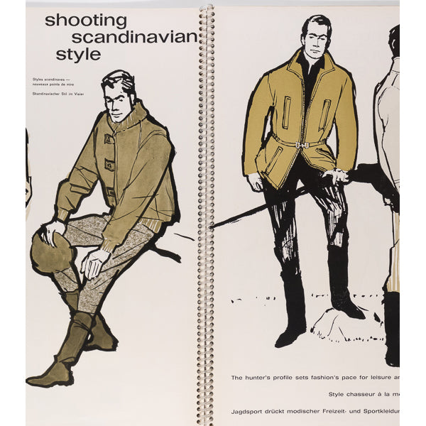 RENE GRUAU Pierre Cardin SIR Fashion Journal Spring 1962 Menswear 60's