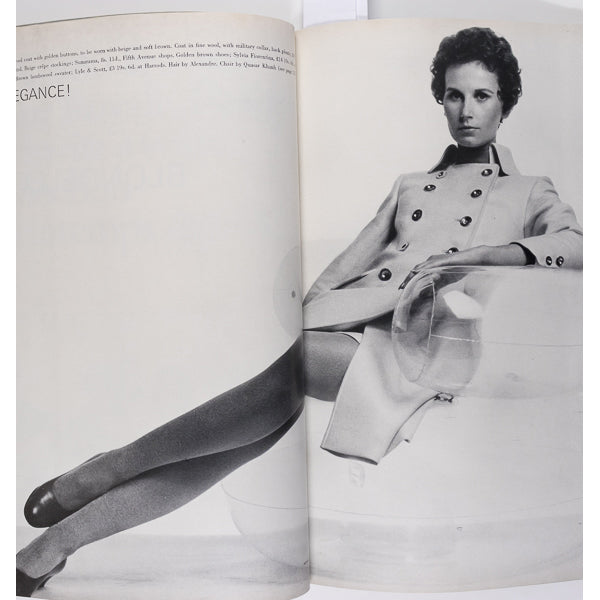 Katinka Kublin COURREGES Barry Lategan MALTA vtg HARPERS January 1968