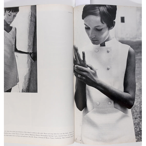 Katinka Kublin COURREGES Barry Lategan MALTA vtg HARPERS January 1968