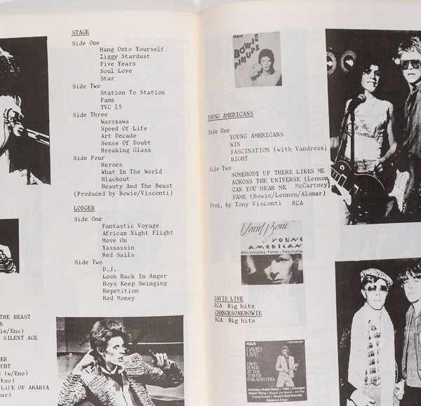 DAVID BOWIE Lives & Times BOOK Bootleg Zine MICK ROCK magazine GLAM UK