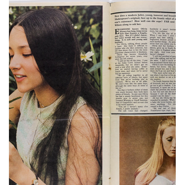 The Beatles TWIGGY Olivia Hussey BEE GEES ~ FABULOUS magazine May 1968