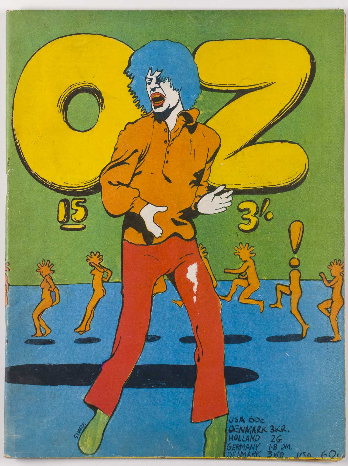 Mick Jagger Martin Sharp Cover Hendrix Poster Oz Magazine No. 15 1968