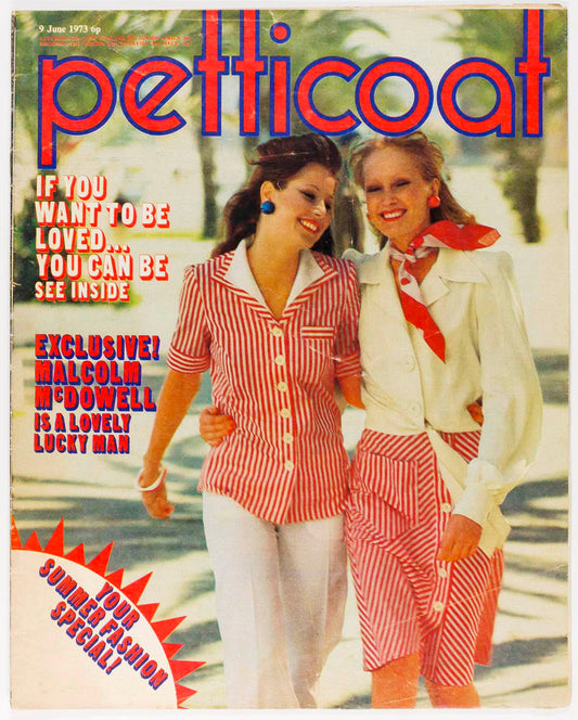 Malcolm McDowell BILL KLEIN Tangier ~ PETTICOAT magazine 9th June 1973