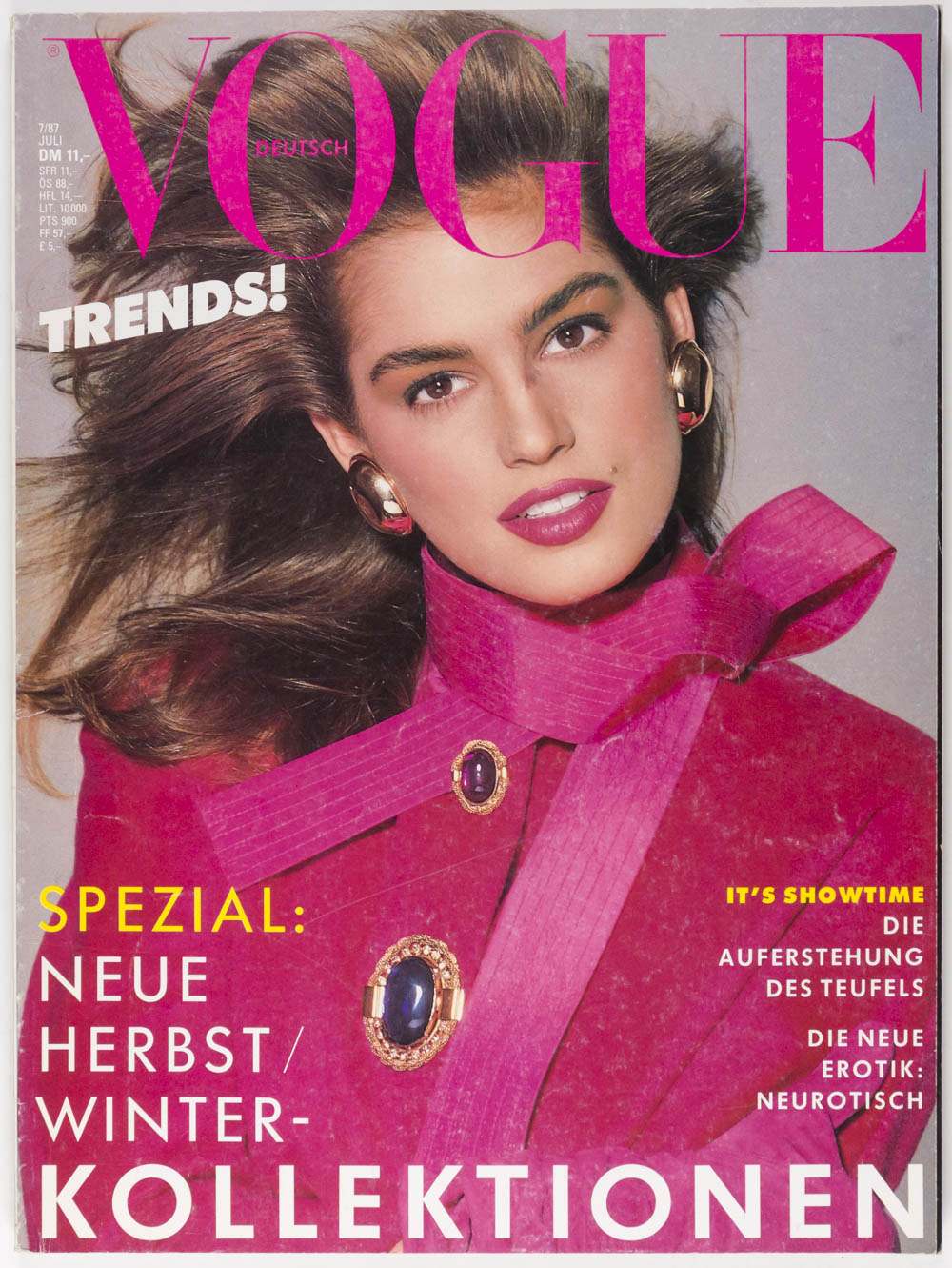 Cindy Crawford TATJANA PATITZ Armani GERMAN VOGUE July 1987 Collection