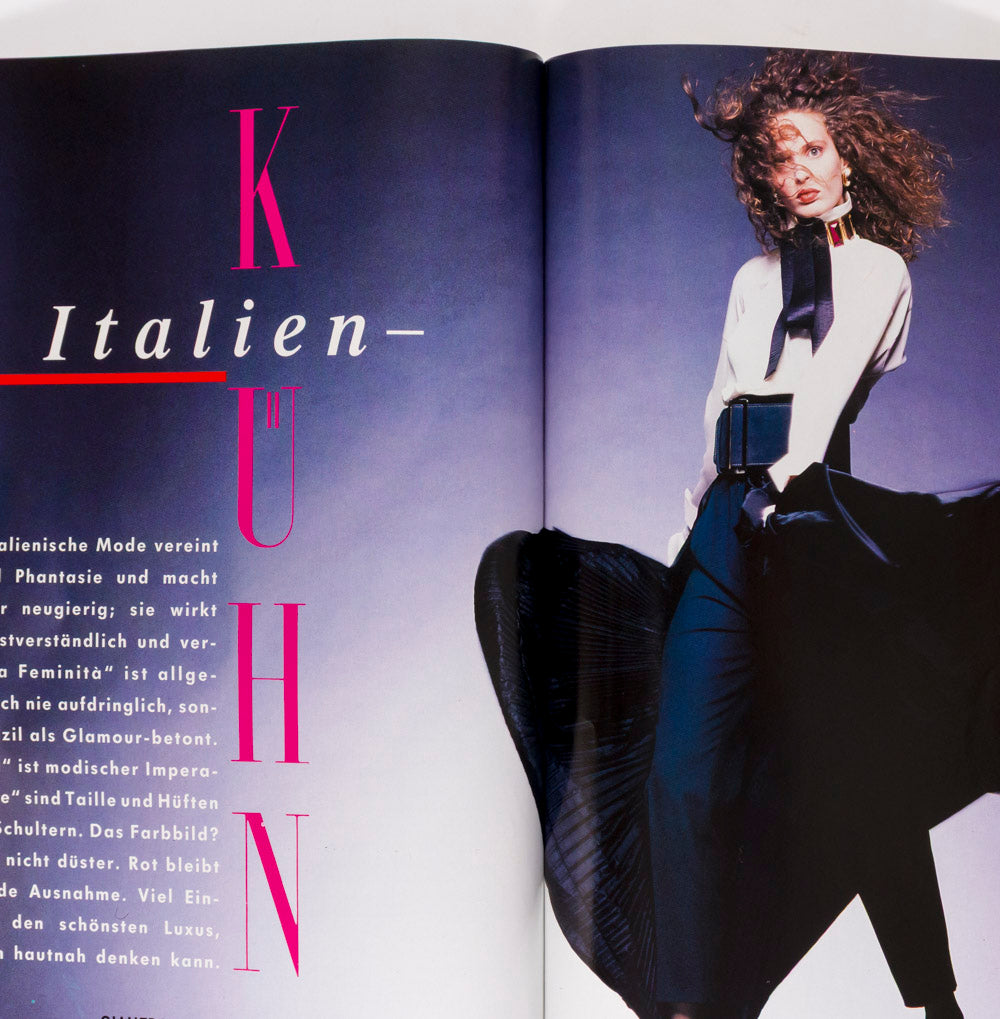 Cindy Crawford TATJANA PATITZ Armani GERMAN VOGUE July 1987 Collection