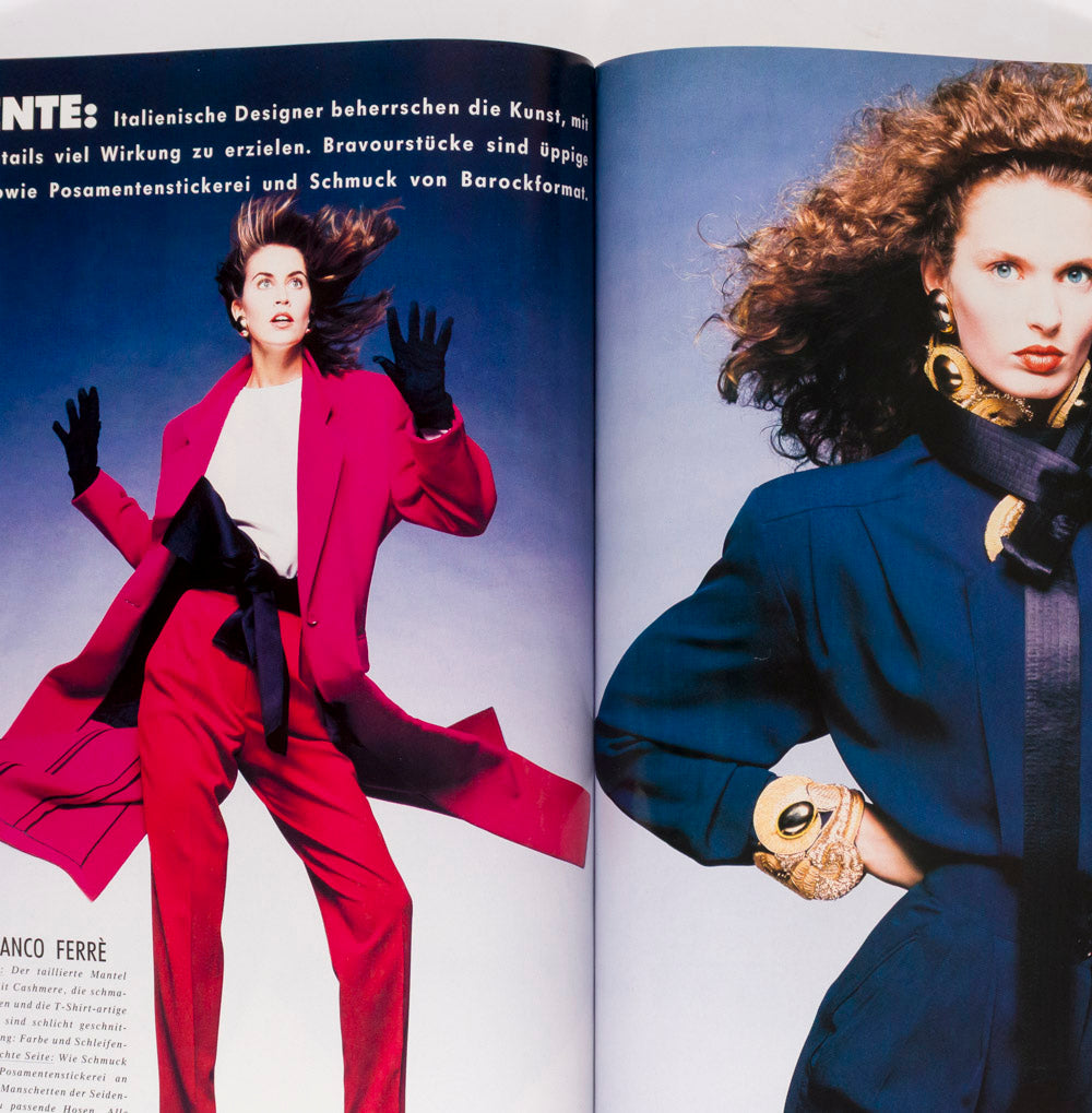 Cindy Crawford TATJANA PATITZ Armani GERMAN VOGUE July 1987 Collection