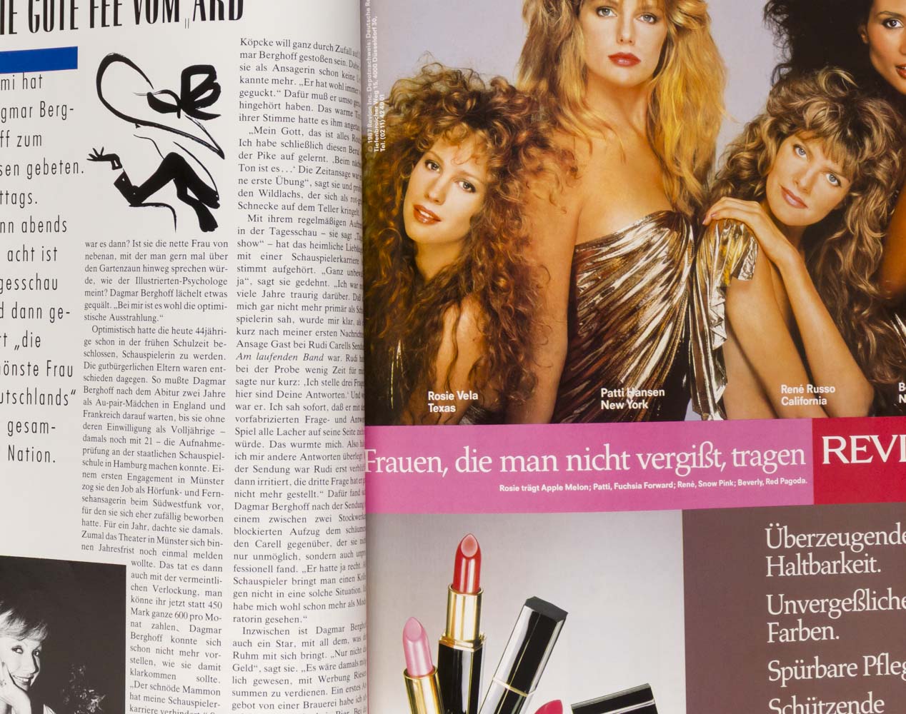 Cindy Crawford TATJANA PATITZ Armani GERMAN VOGUE July 1987 Collection