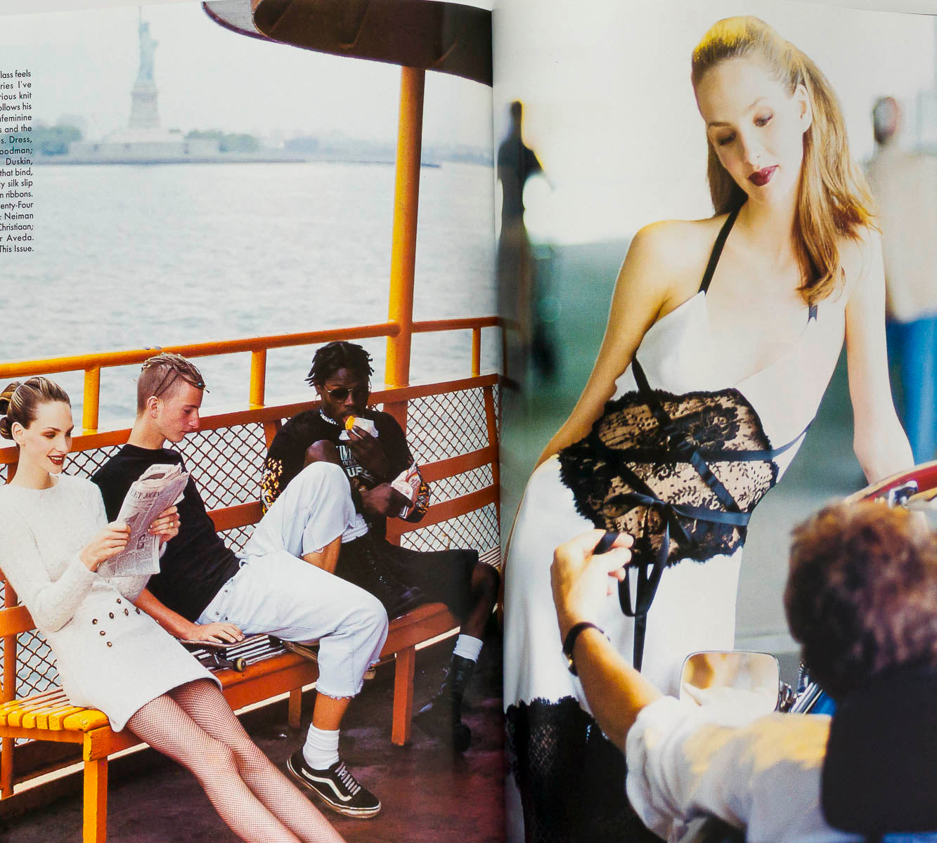 Nadja Auermann VIVIENNE WESTWOOD Stephanie Seymour VOGUE September 1994 Twombly