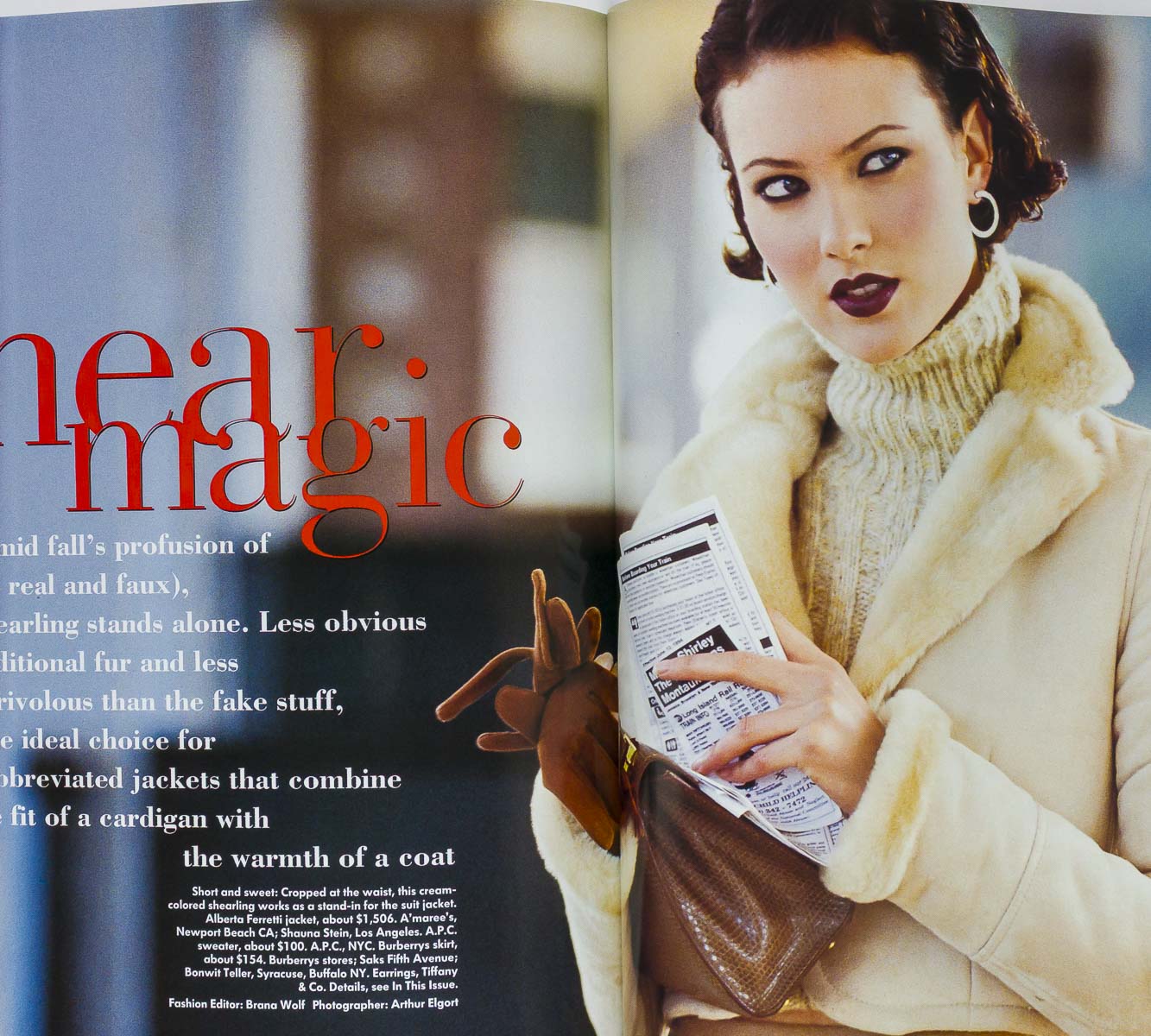 Nadja Auermann VIVIENNE WESTWOOD Stephanie Seymour VOGUE September 1994 Twombly