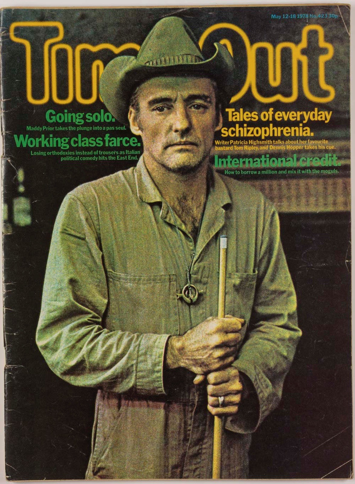 DENNIS HOPPER Maddy Prior PATRICIA HIGHSMITH Time Out magazine London May 1978