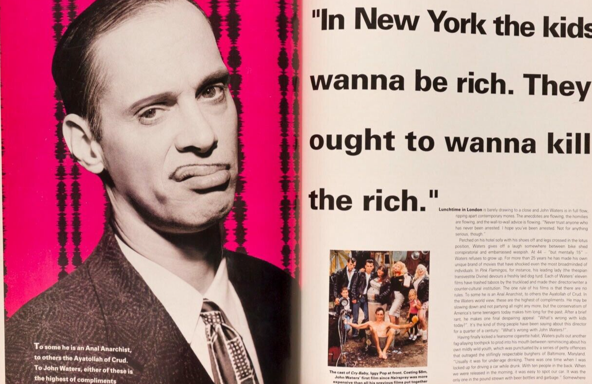 Kate Moss CORINNE DAY John Waters THE FACE magazine 1990 July MARSHALL JEFFERSON