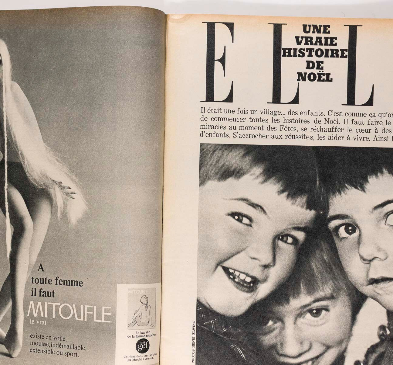 Brigitte Bardot BY David Bailey FRENCH ELLE MAGAZINE December 7 1967 Noel FRANCE
