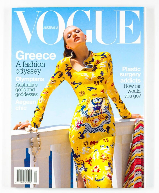 Gemma Ward GREECE Olympians VOGUE AUSTRALIA magazine 2004 September AEGEAN CHIC