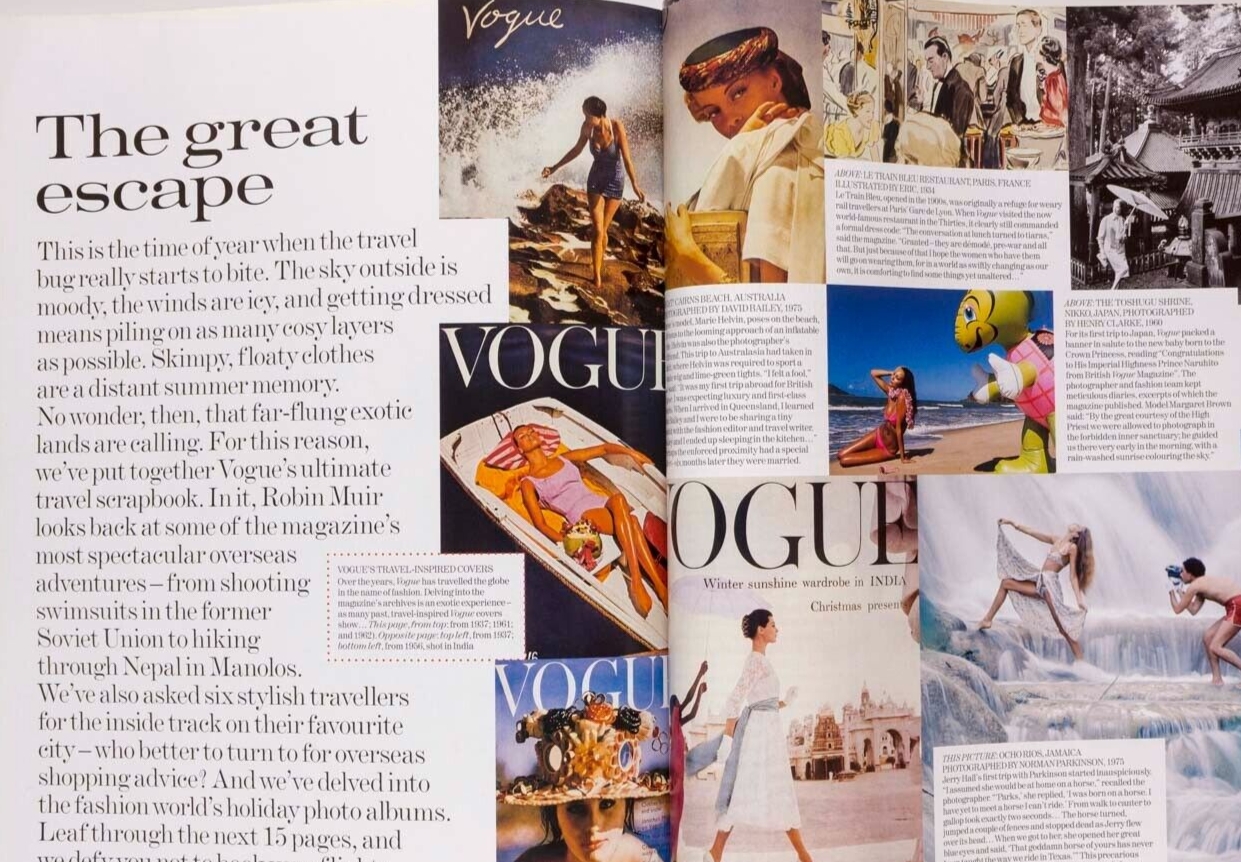 Daria Werbowy RIE RASMUSSEN Norman Parkinson VOGUE January 2005 Jan Ward TESTINO