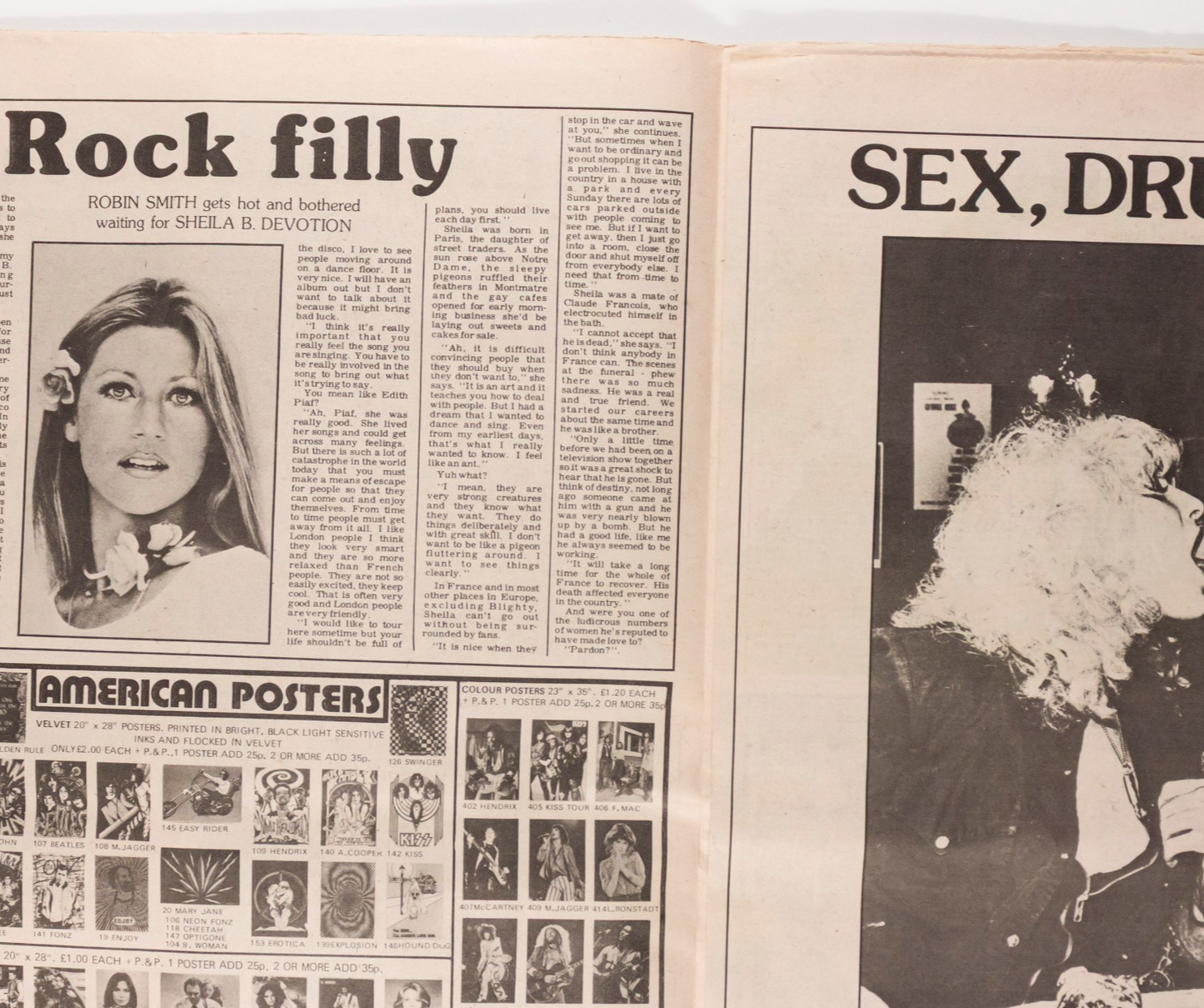 Sid Vicious NANCY SPUNGEN Sex Pistols RECORD MIRROR 8 April 1978 Phil Collins UK