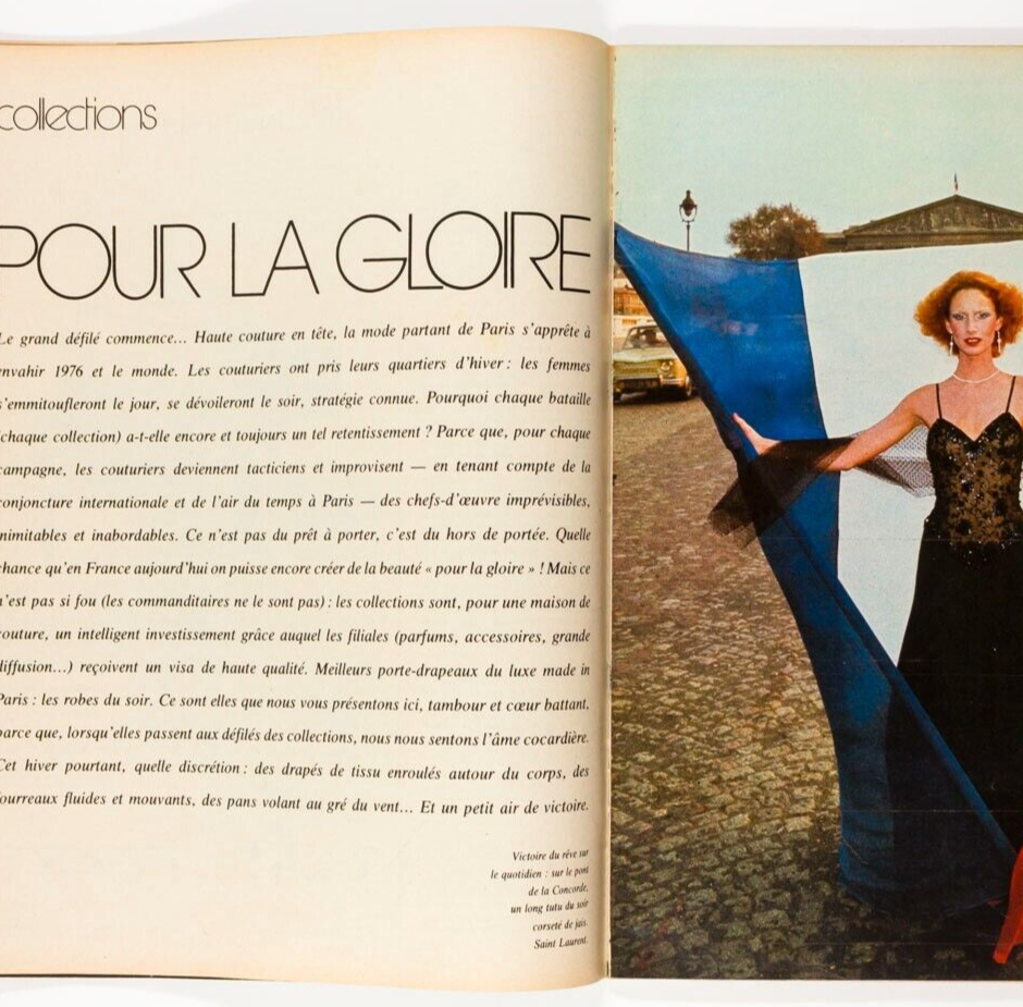 OLIVIERO TOSCANI Elle magazine FRANCE Sep 1975 Courreges DEPARDIEU Knapp PICASSO