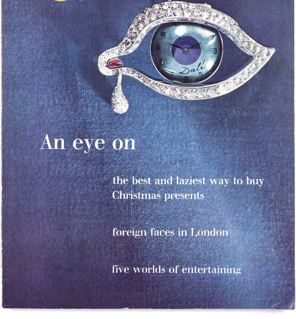 SALVADOR DALI An Eye On Time JEWELLERY Jewels ART Rare THE QUEEN magazine UK vtg