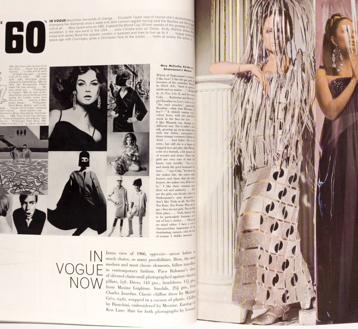 TWIGGY Audrey Hepburn DONYALE LUNA Vogue 1966 HELMUT NEWTON Jubilee GRACE KELLY