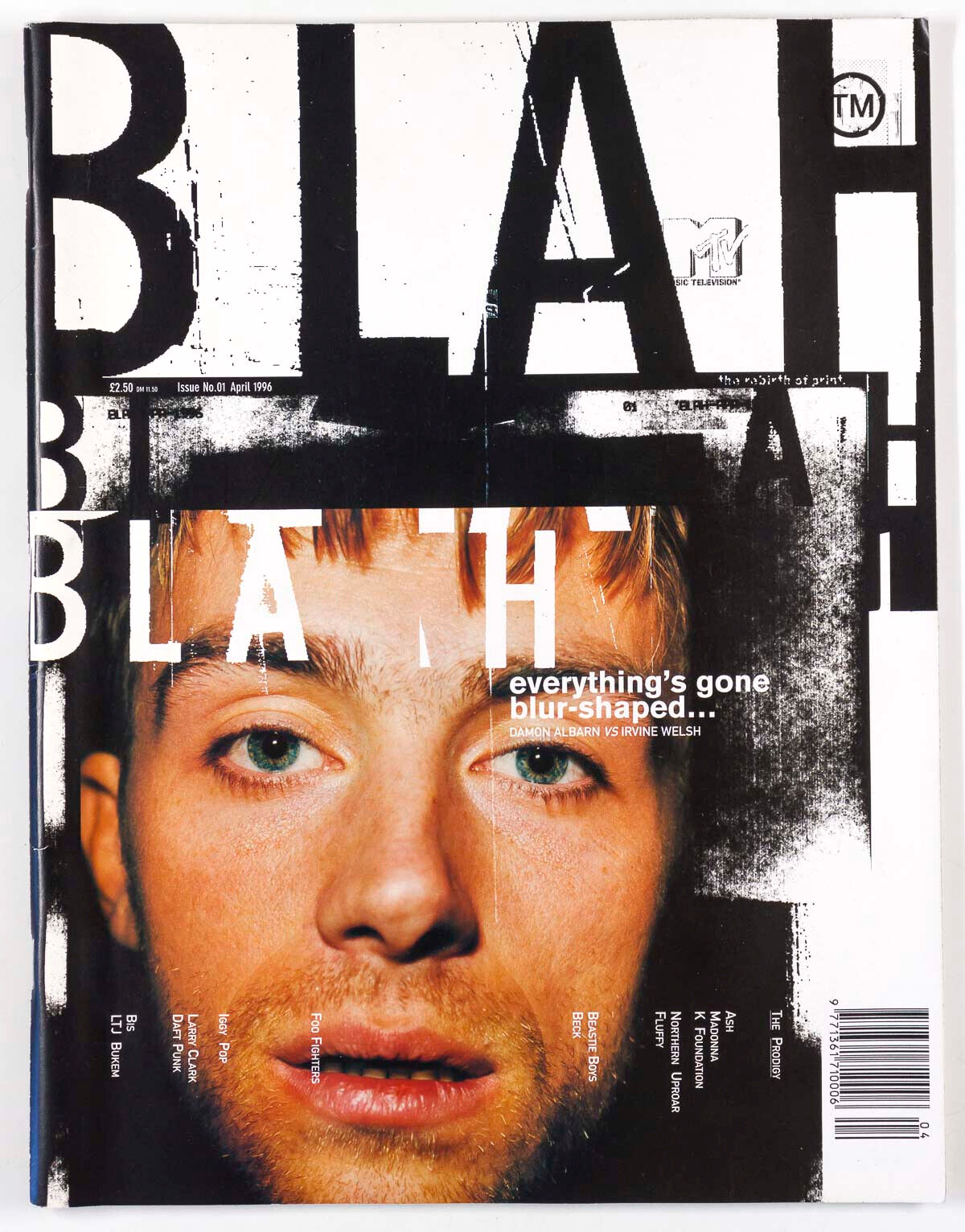 BLUR Daft Punk LEIGH BOWERY Blah Magazine  # 1 PRODIGY Iggy Pop DIESEL Beck 1996