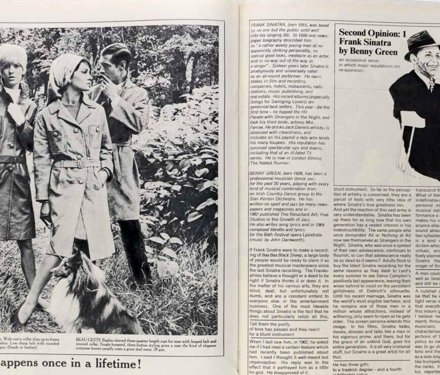 Nicole De Lamarge PETER KNAPP Cardin SUNDAY TIMES August 1966 Hemingway SINATRA