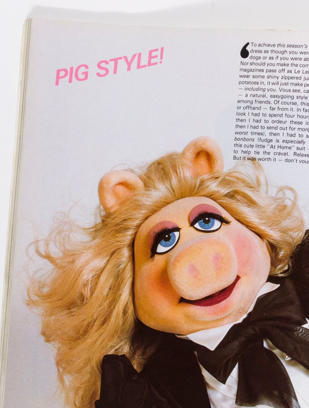 MISS PIGGY Liza Minnelli JANICE DICKINSON David Duchovny BOB MACKIE vtg TATLER