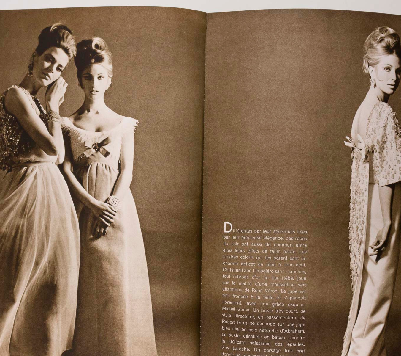 2 x Rene Gruau magazines - L'OFFICIEL March 1963 & Vogue March 1955