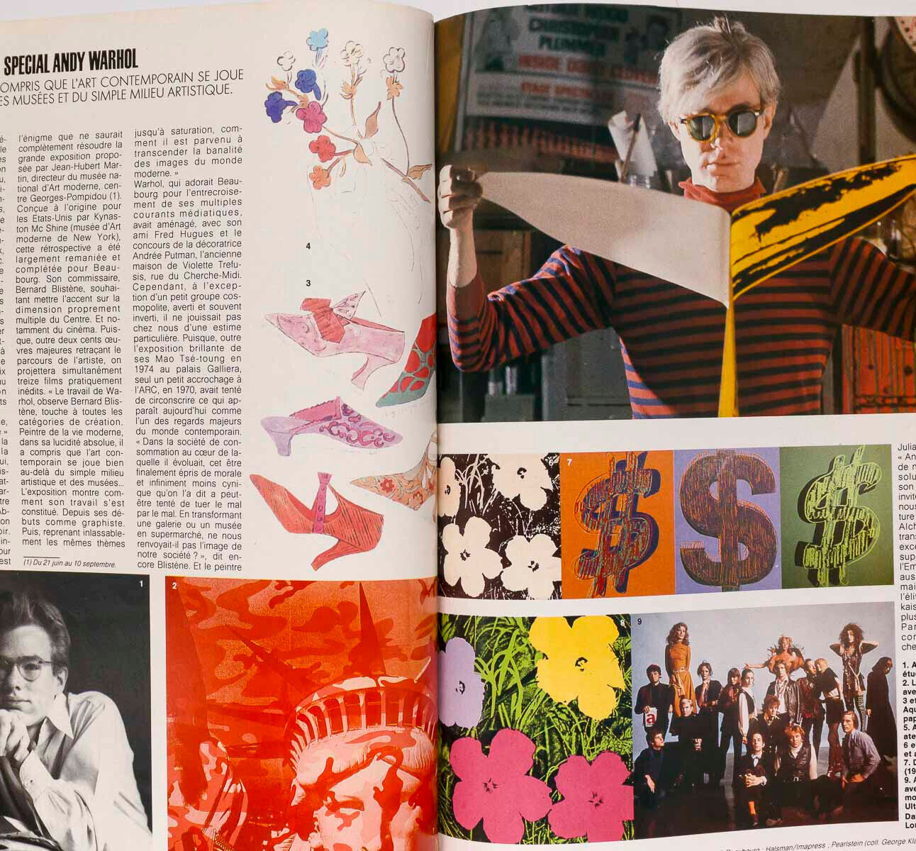 ANDY WARHOL Claire Dhelens INES DE LA FRESSANGE Lacroix YSL Adidas ELLE magazine