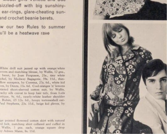 Tom Bell ALTHEA McNISH Corin Redgrave LULU Cathy McGowan MOD Petticoat magazine