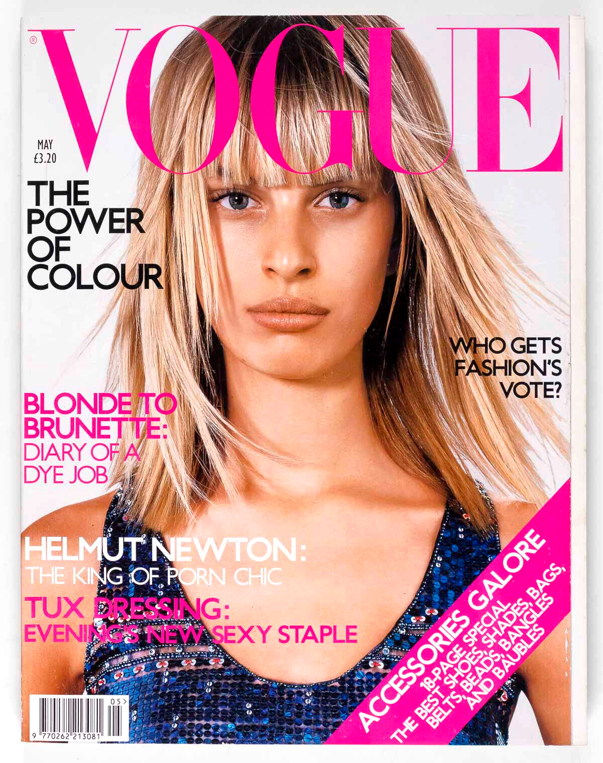 Unsmiling KAROLINA KURKOVA Two face VOGUE magazine May 2001 Tamara Rojo KORS vtg