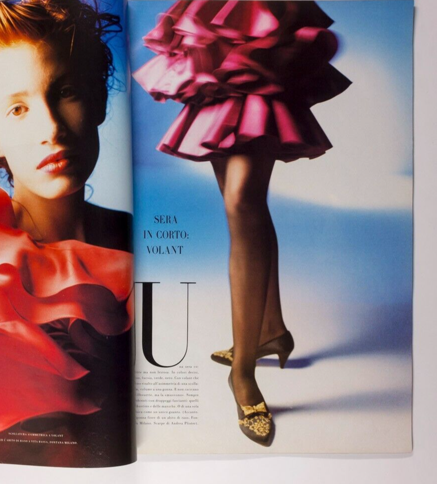 MATS GUSTAFSON silk paisley chiffon taffeta brocade VOGUE ITALIA fabric supp VTG