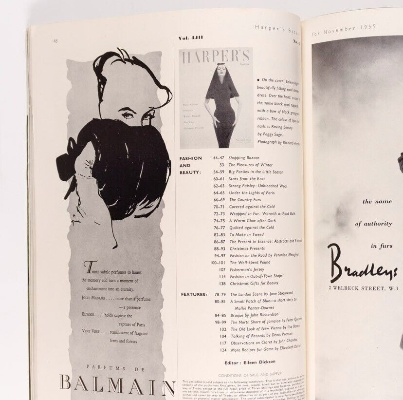 DOVIMA Balenciaga MARLENE DIETRICH Harpers Bazaar November 1955 Avedon DIOR vtg