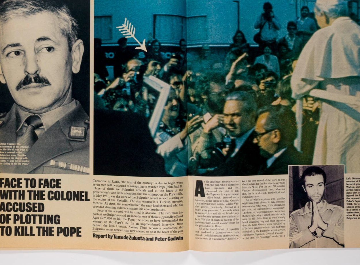 Pope shot HARRISON FORD Loyd Grossman SUNDAY TIMES magazine May 1985 Diane Arbus