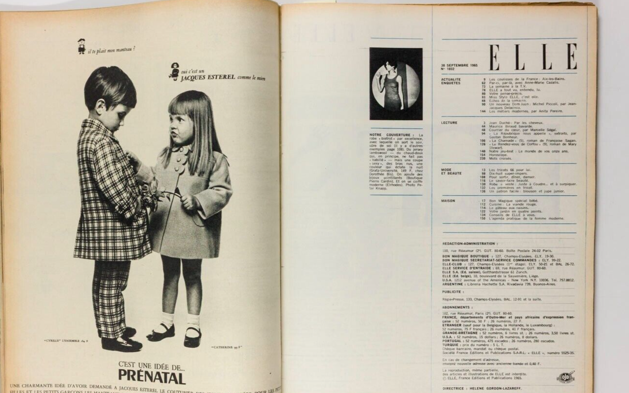 Nicole De Lamarge FRANCOISE HARDY Sylvie Vartan ELLE September 1965 Peter Knapp