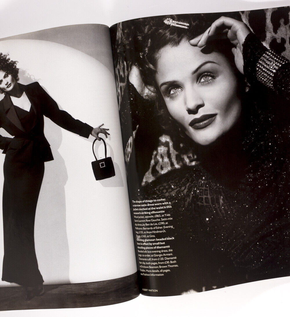 Kate Moss LINDA EVANGELISTA Eva Herzigova YSL Yasser Arafat ~ VOGUE 1995 January