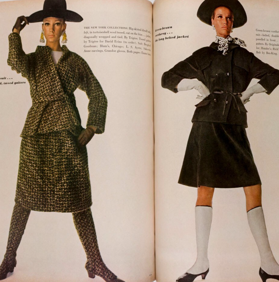 MARISA BERENSON Veruschka PENN Vogue September 1965 Fellini COLLECTIONS Barzini