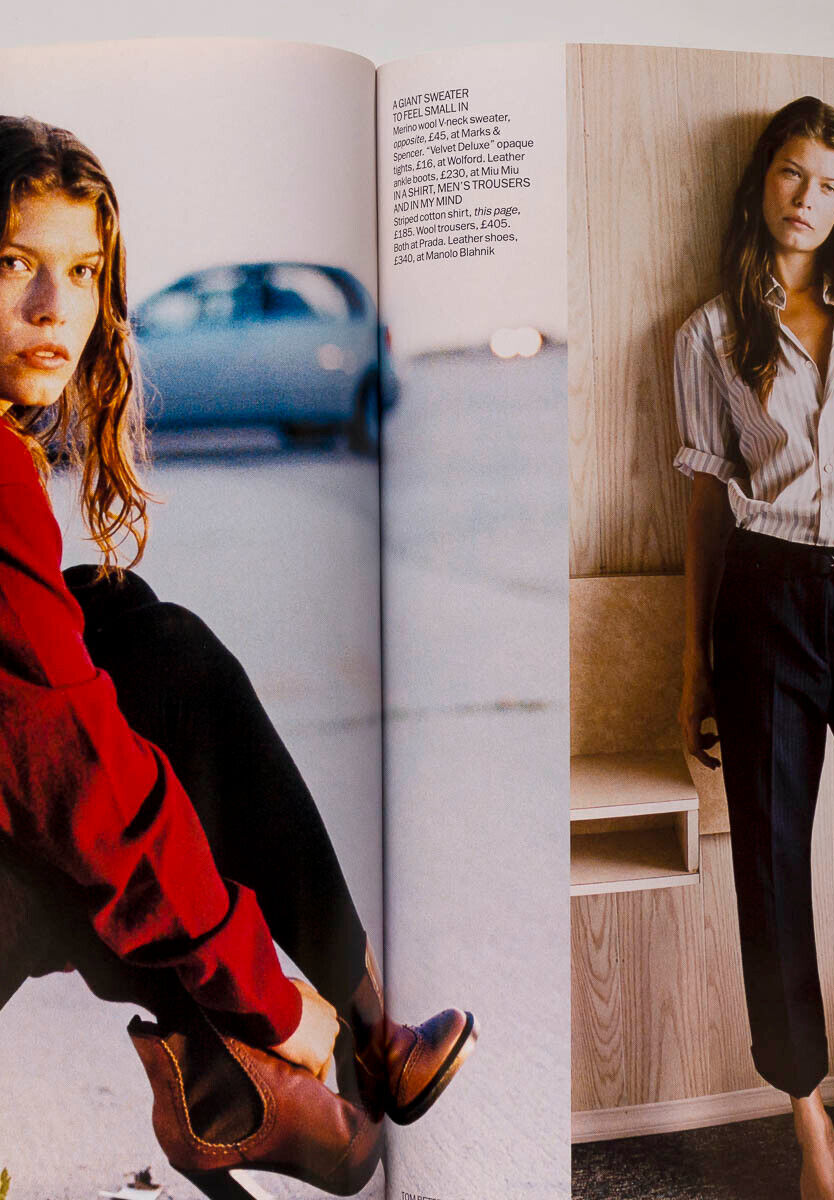 Natalia Vodianova KAROLINA KURKOVA Tamara Mellon VOGUE January 2004 Liberty Ross