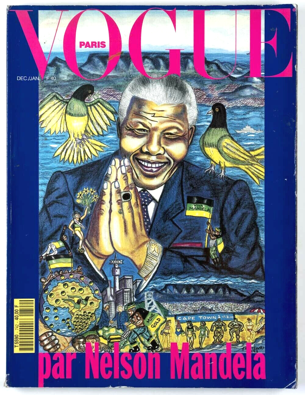 Nelson Mandela NAOMI CAMPBELL Heather Stewart-Whyte AMBER VALLETTA ~ PARIS VOGUE