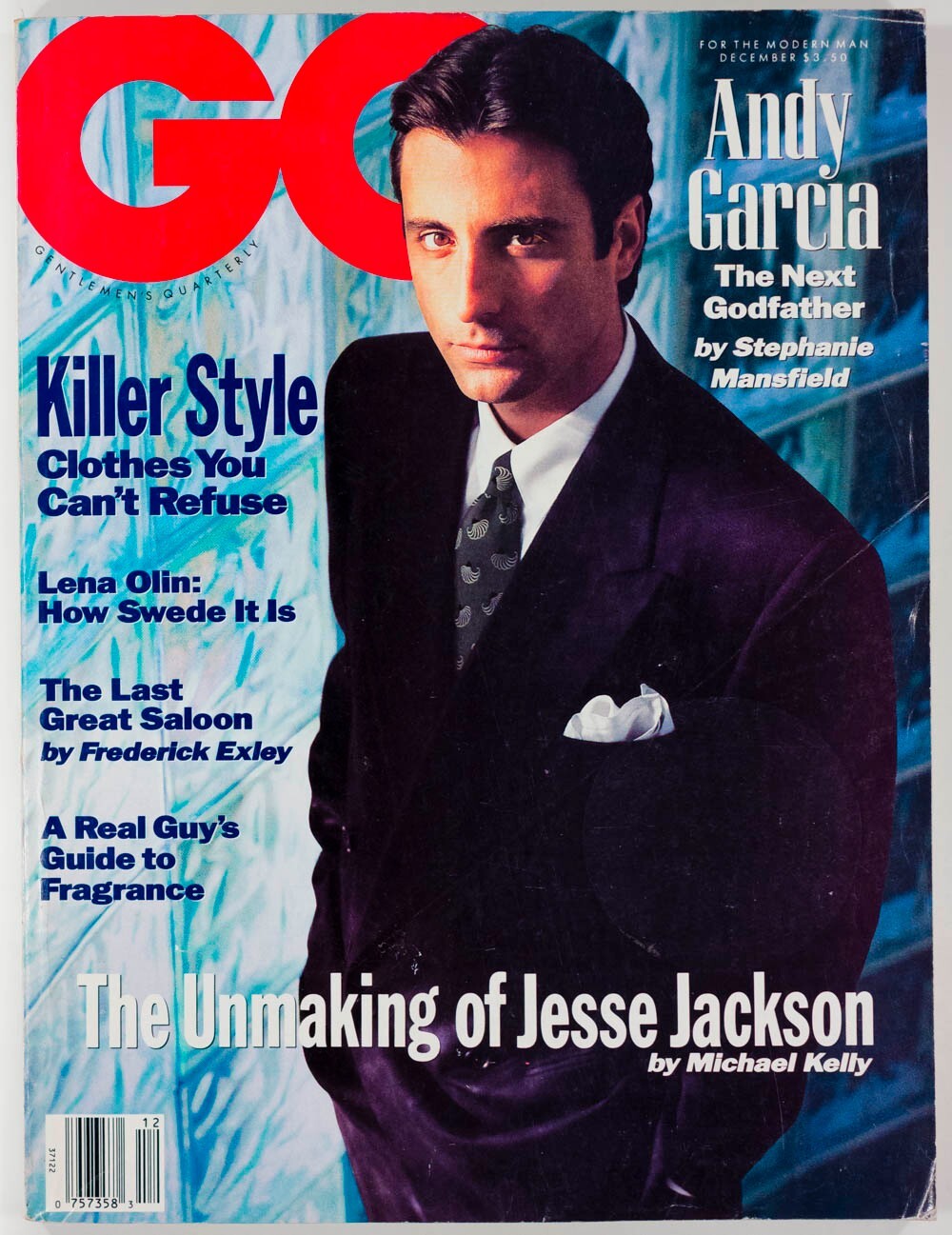 Andy Garcia JESSE JACKSON Steven Spielberg FREDERICK EXLEY Lena Olin GQ magazine