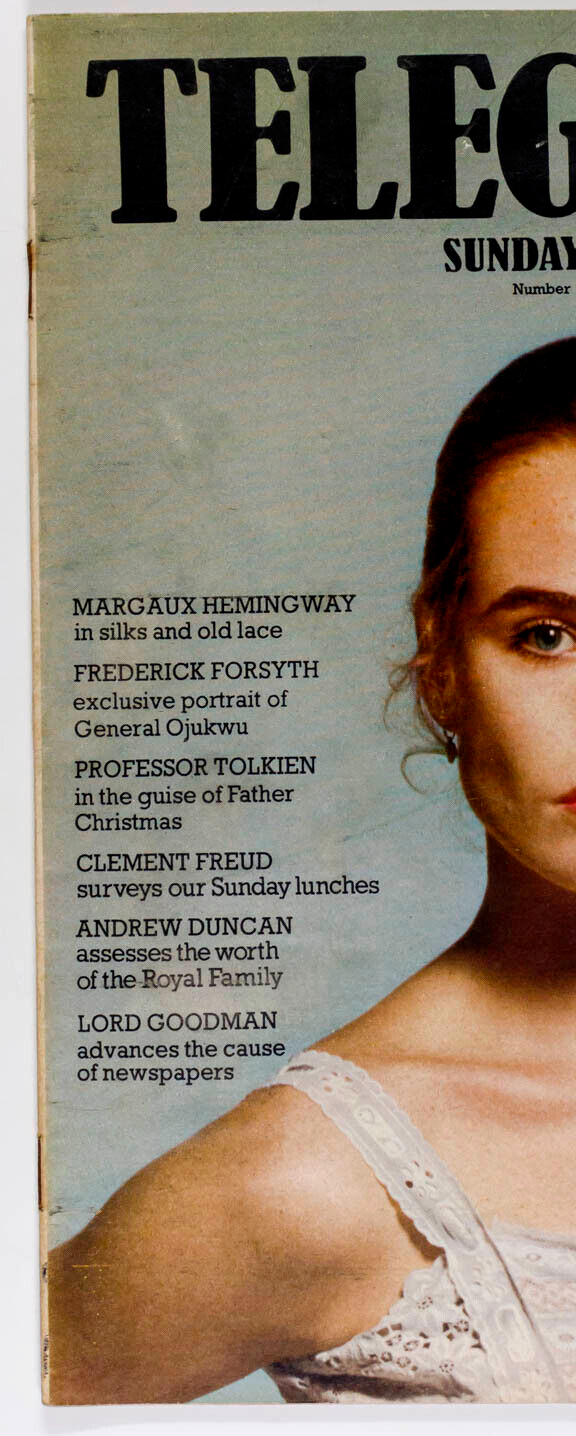 Margaux Hemingway JRR TOLKIEN General Ojukwu TERENCE DONOVAN Telegraph Magazine