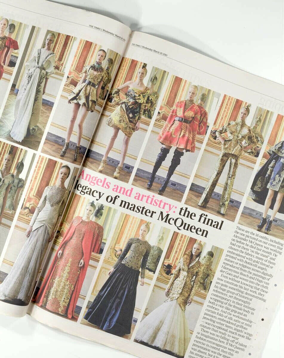 ALEXANDER McQUEEN's last collection ANGELS & DEMONS Times magazine 2010 couture