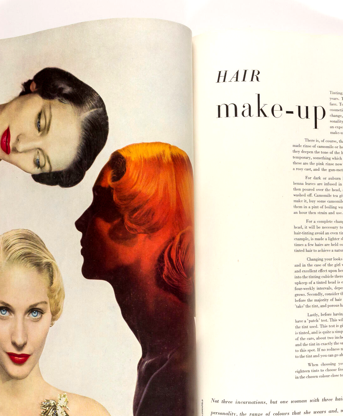 ERWIN BLUMENFELD Horst JOHN WARD Vogue Beauty Book magazine 1949 vtg MAKE-UP 40s