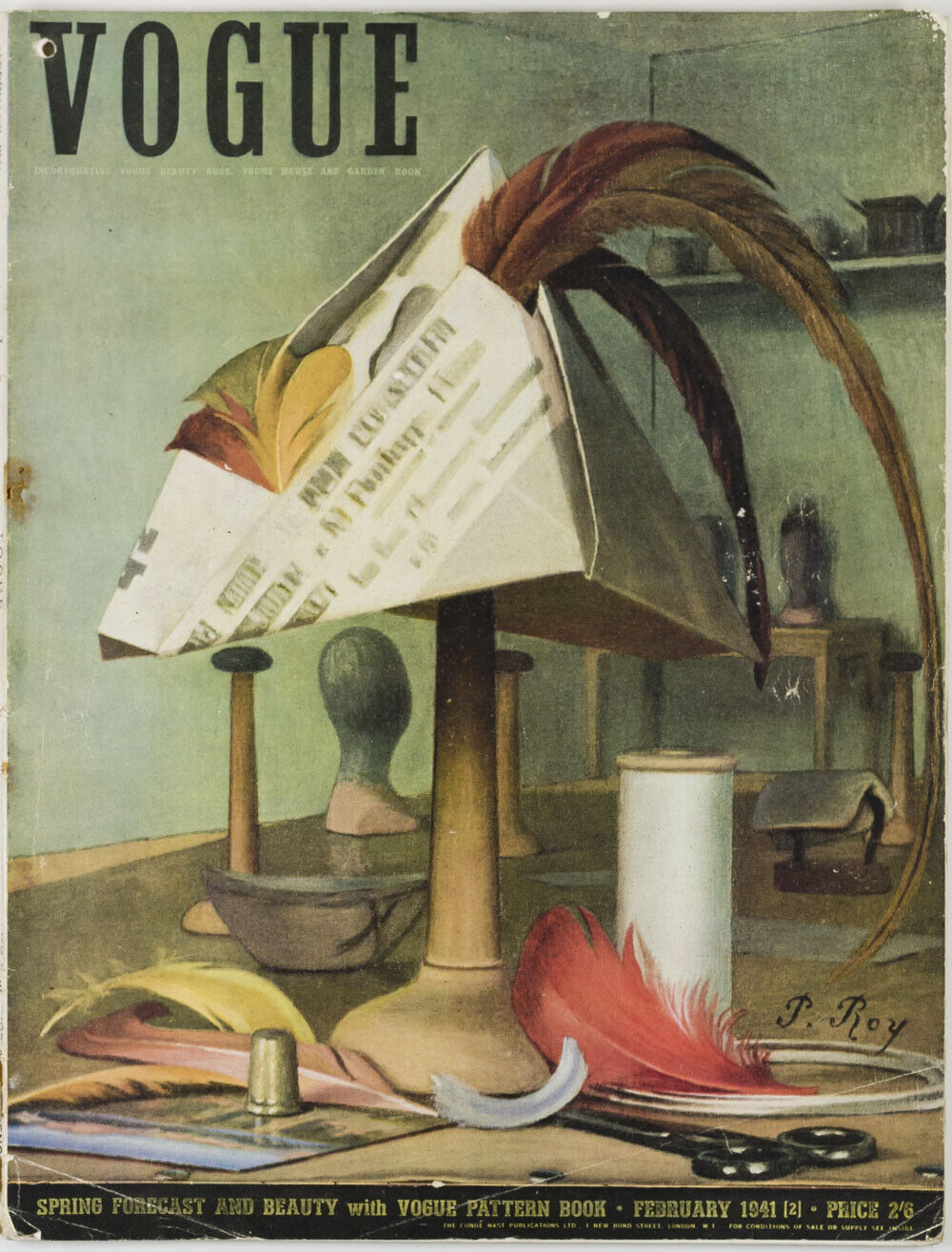 PIERRE ROY Milliner hat studio SPRING FORECAST Beauty VOGUE February 1941 WWII