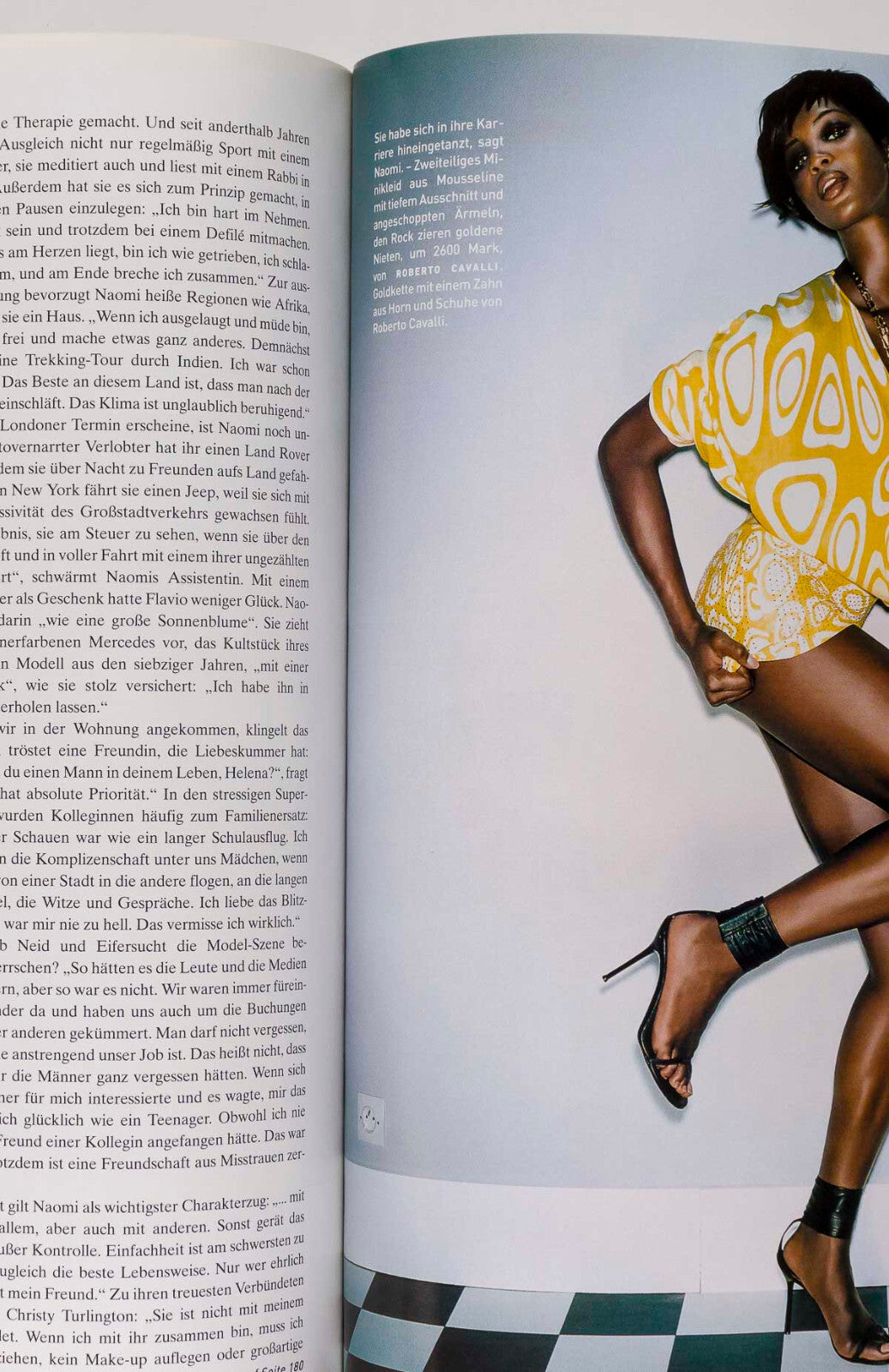 NAOMI CAMPBELL STORY interview MARIA GRAZIA CUCINOTTA vtg VOGUE GERMAN 2001 June