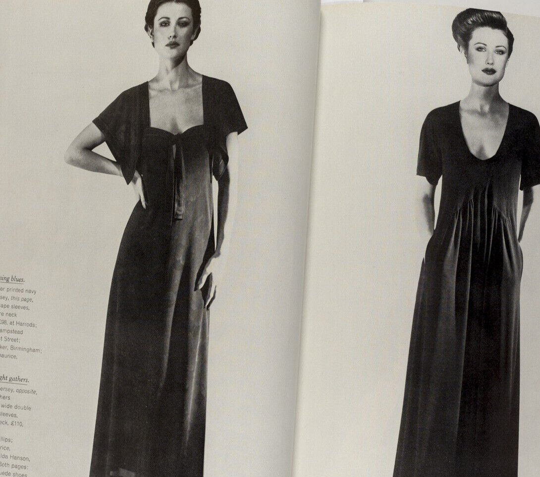 JERRY HALL Russia NORMAN PARKINSON Marisa Berenson JEAN MUIR Baku RTW vtg Vogue