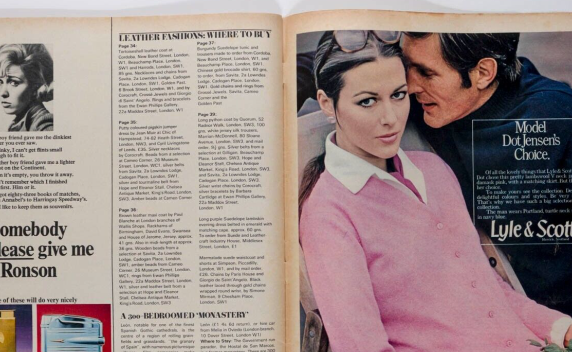 Veruschka JAGUAR XJ6 Jack Webber TELEGRAPH magazine September 1968 Mediums AVON