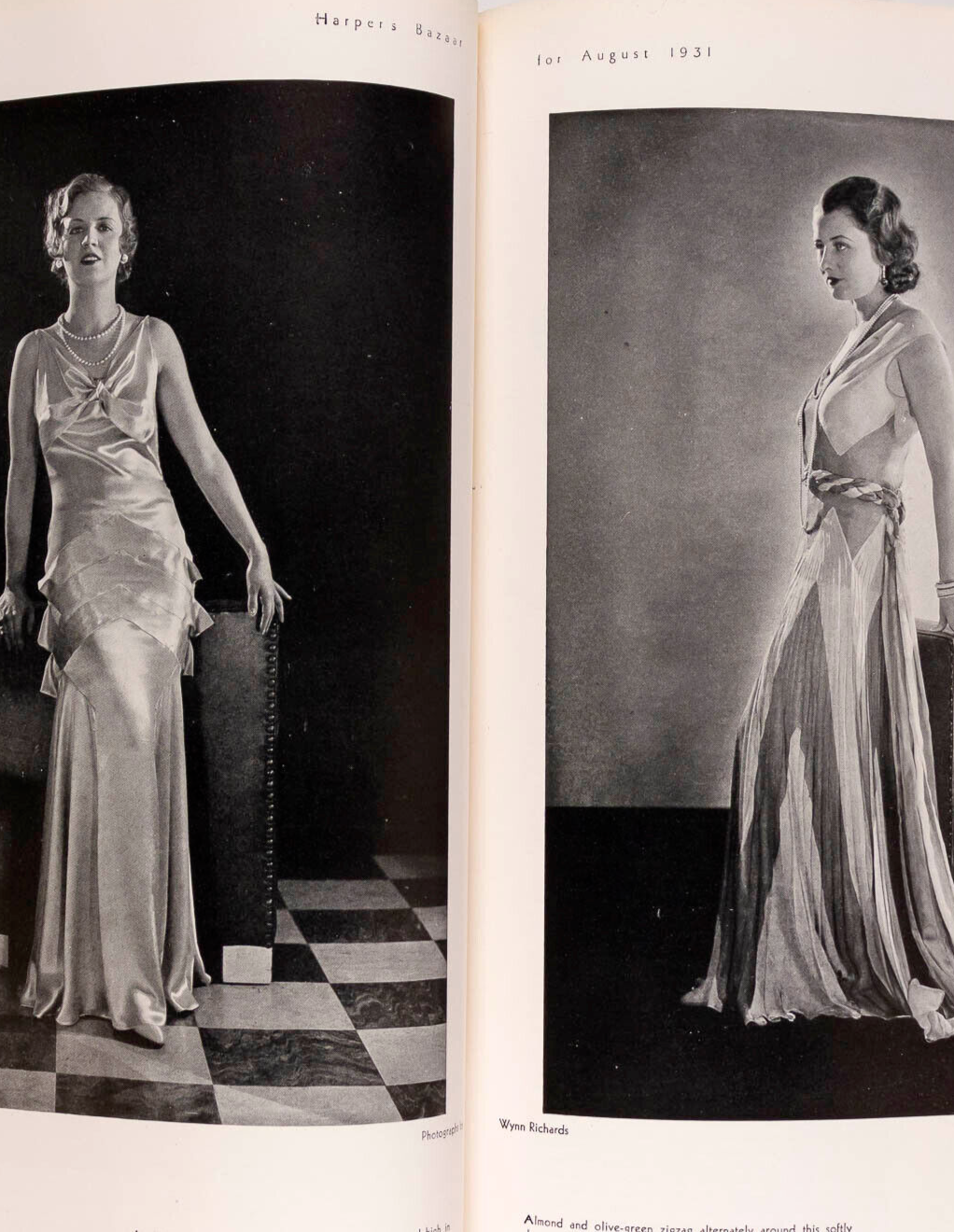 Erte BARON DE MEYER Peter Arno HARPER'S BAZAAR August 1931 Vionnet LUCKY STRIKE