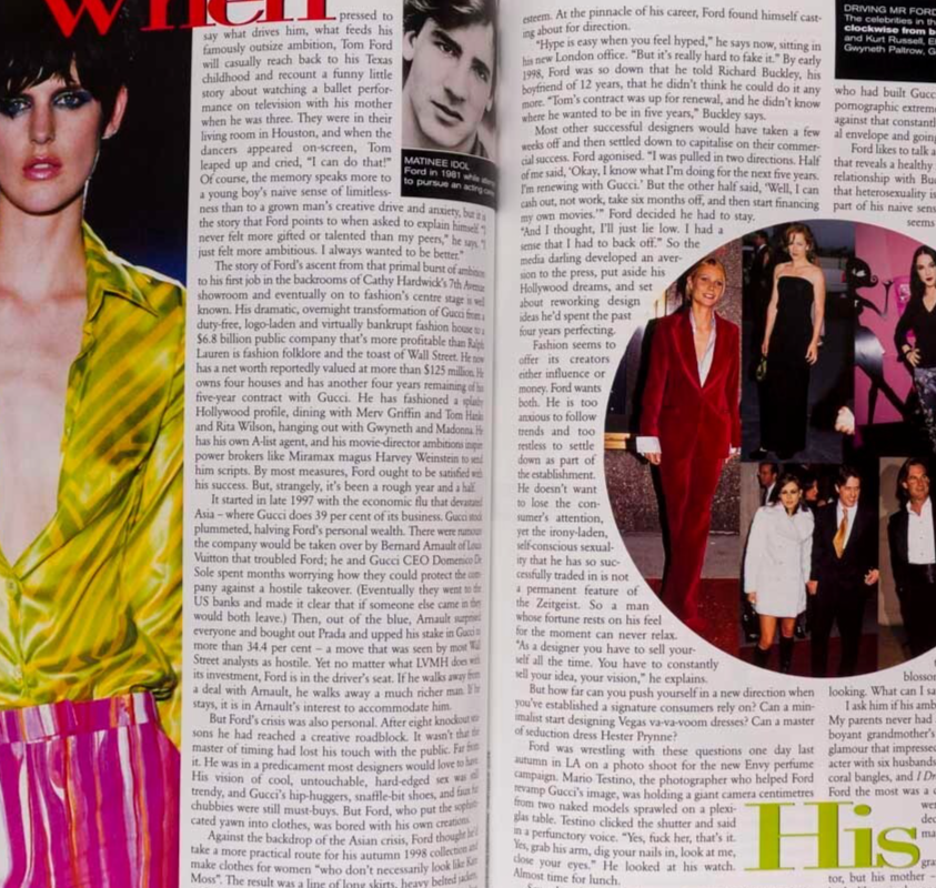 KRISTY HINZE Gucci CAROLYN BESSETTE KENNEDY Vogue Australia 6 June 1999 Galliano